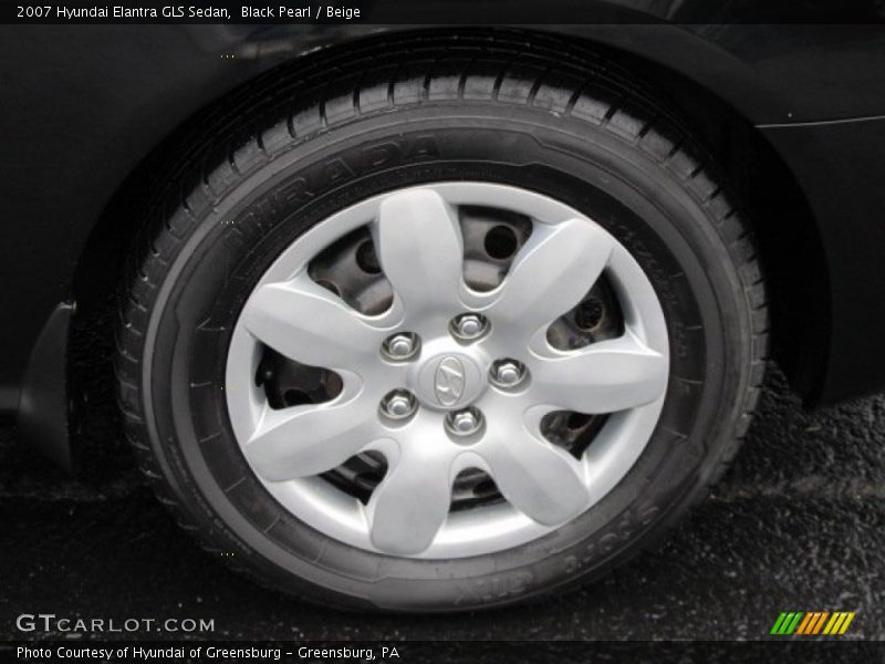 Black Pearl / Beige 2007 Hyundai Elantra GLS Sedan