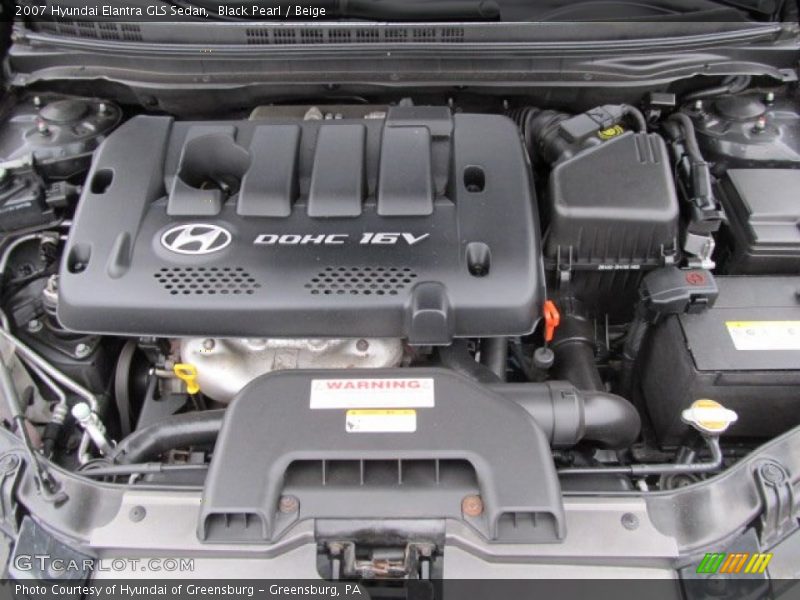 Black Pearl / Beige 2007 Hyundai Elantra GLS Sedan