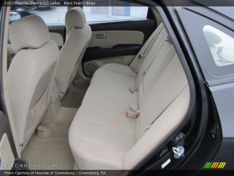 Black Pearl / Beige 2007 Hyundai Elantra GLS Sedan