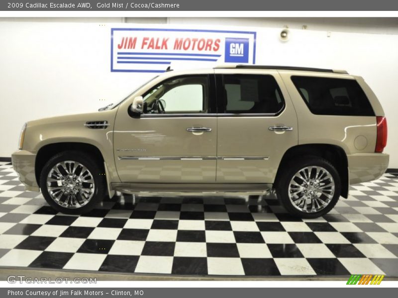 Gold Mist / Cocoa/Cashmere 2009 Cadillac Escalade AWD