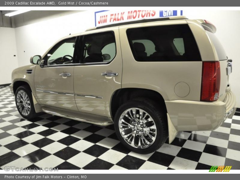 Gold Mist / Cocoa/Cashmere 2009 Cadillac Escalade AWD