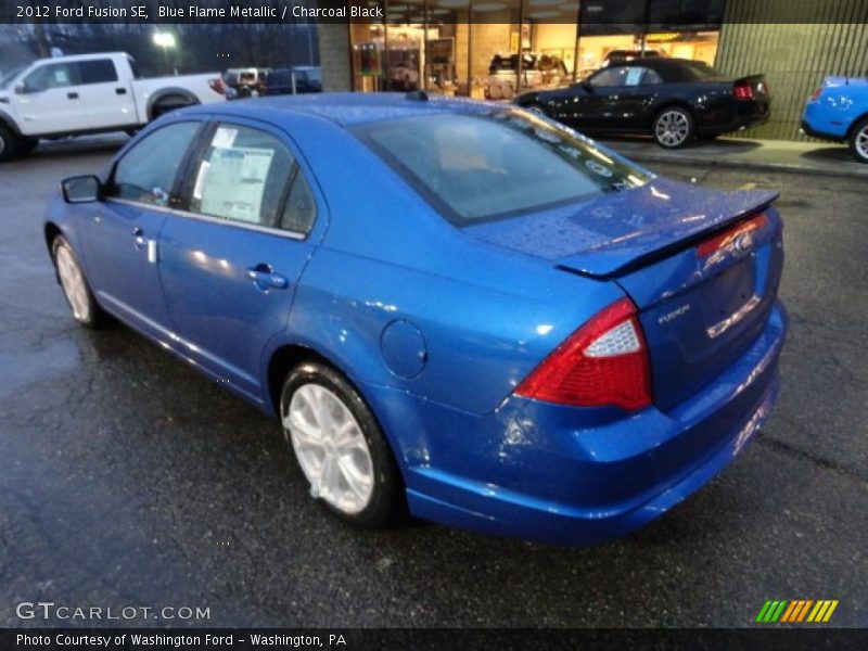 Blue Flame Metallic / Charcoal Black 2012 Ford Fusion SE