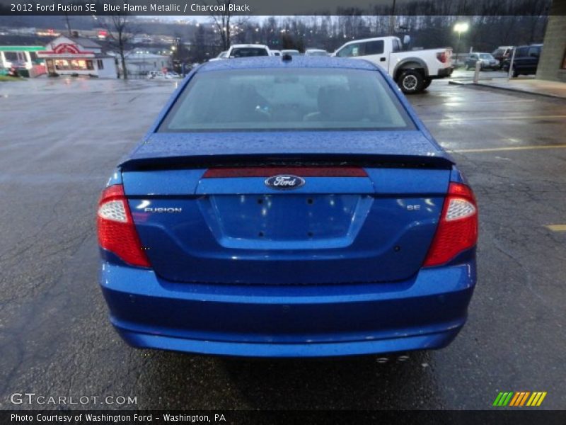 Blue Flame Metallic / Charcoal Black 2012 Ford Fusion SE