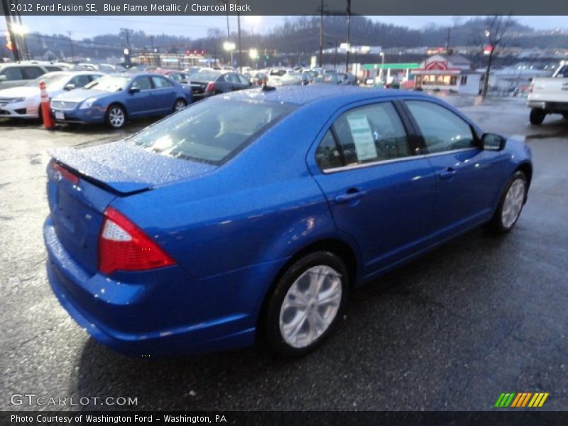 Blue Flame Metallic / Charcoal Black 2012 Ford Fusion SE