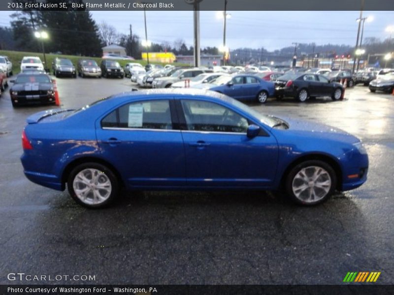 Blue Flame Metallic / Charcoal Black 2012 Ford Fusion SE