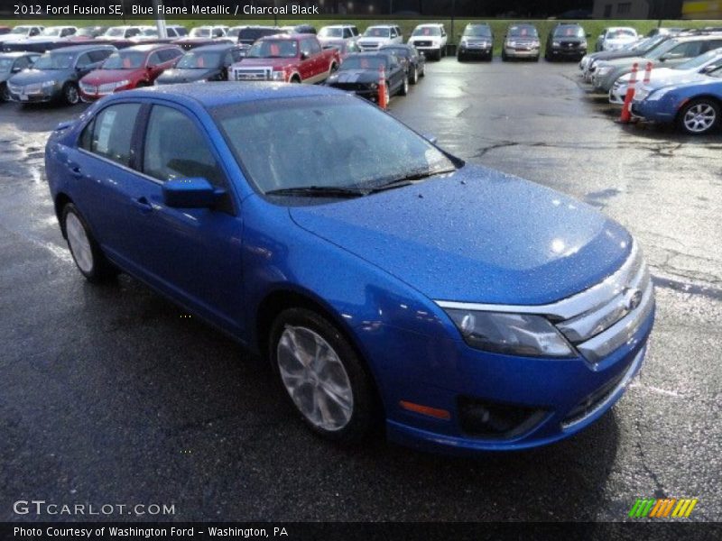 Blue Flame Metallic / Charcoal Black 2012 Ford Fusion SE