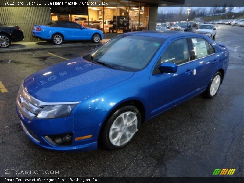 Blue Flame Metallic / Charcoal Black 2012 Ford Fusion SE