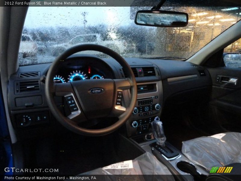 Blue Flame Metallic / Charcoal Black 2012 Ford Fusion SE