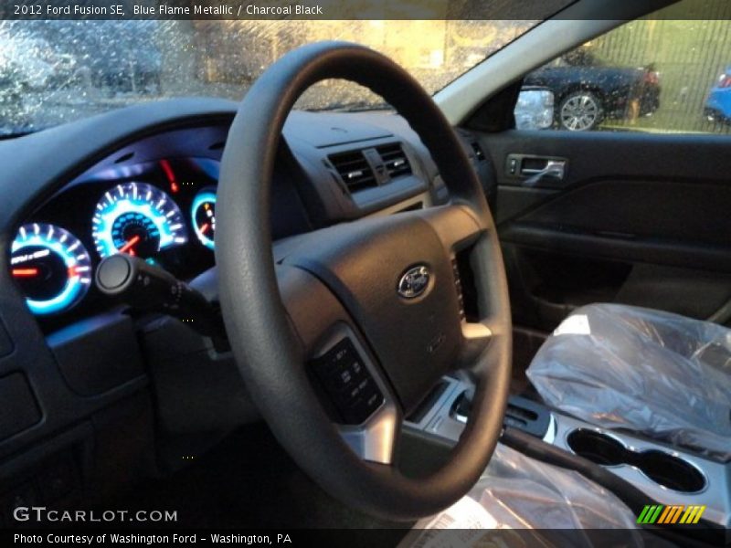 Blue Flame Metallic / Charcoal Black 2012 Ford Fusion SE