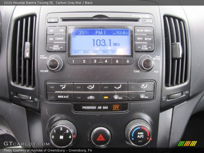 Carbon Gray Mist / Black 2010 Hyundai Elantra Touring SE