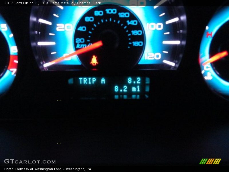 Blue Flame Metallic / Charcoal Black 2012 Ford Fusion SE