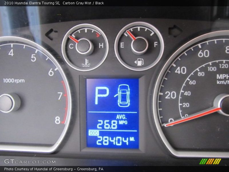 Carbon Gray Mist / Black 2010 Hyundai Elantra Touring SE
