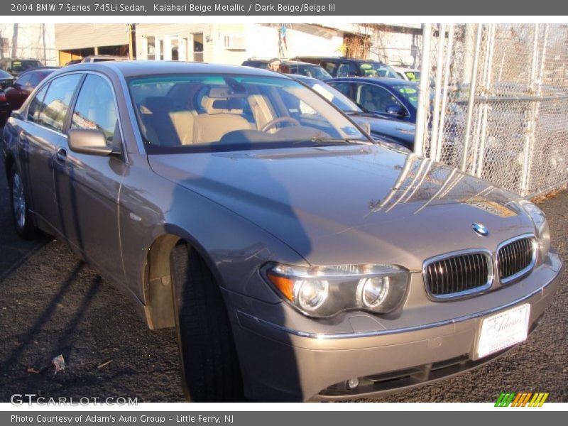 Kalahari Beige Metallic / Dark Beige/Beige III 2004 BMW 7 Series 745Li Sedan