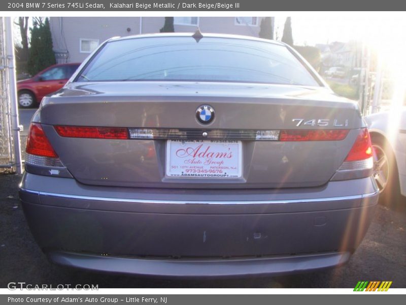 Kalahari Beige Metallic / Dark Beige/Beige III 2004 BMW 7 Series 745Li Sedan