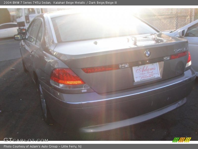 Kalahari Beige Metallic / Dark Beige/Beige III 2004 BMW 7 Series 745Li Sedan