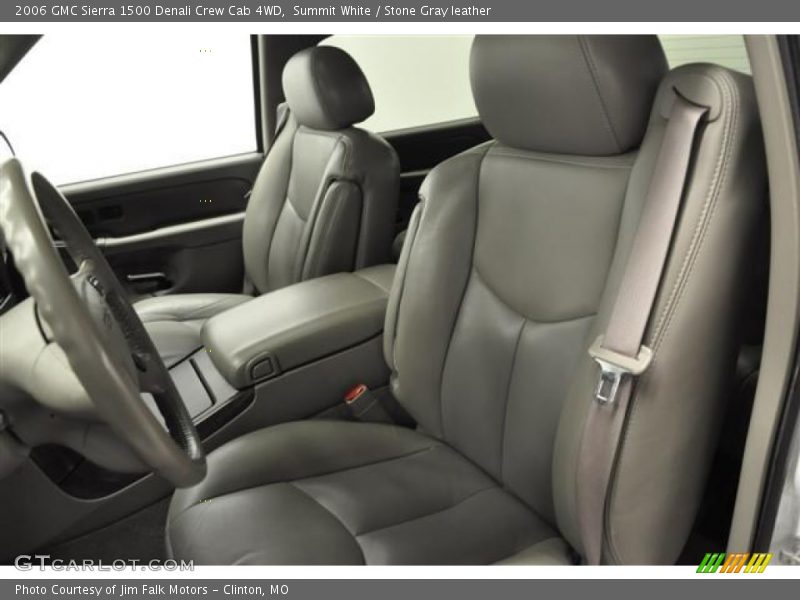 Summit White / Stone Gray leather 2006 GMC Sierra 1500 Denali Crew Cab 4WD