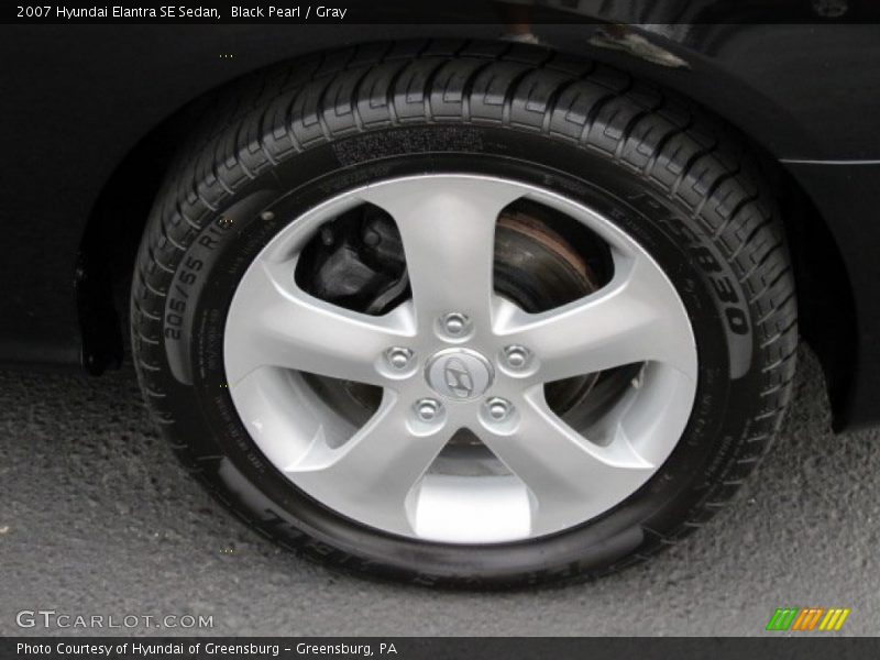 Black Pearl / Gray 2007 Hyundai Elantra SE Sedan