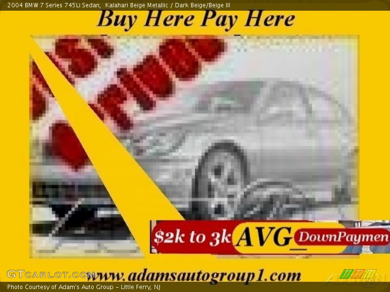 Kalahari Beige Metallic / Dark Beige/Beige III 2004 BMW 7 Series 745Li Sedan