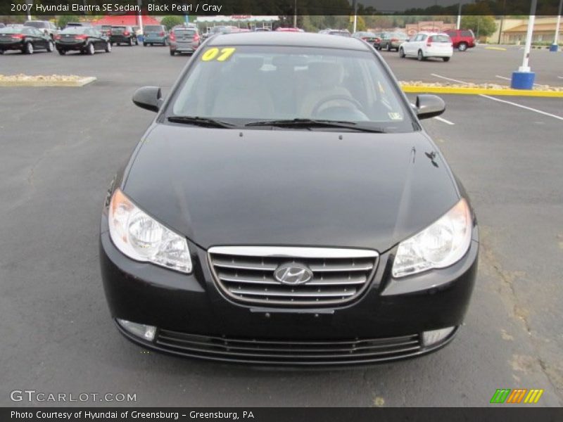 Black Pearl / Gray 2007 Hyundai Elantra SE Sedan
