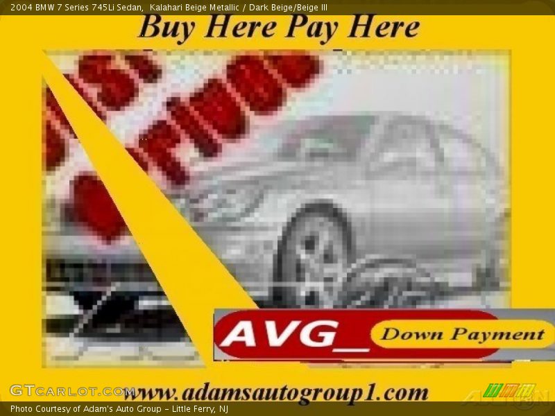 Kalahari Beige Metallic / Dark Beige/Beige III 2004 BMW 7 Series 745Li Sedan