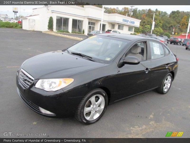 Black Pearl / Gray 2007 Hyundai Elantra SE Sedan