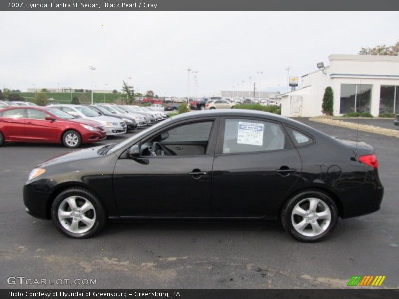 Black Pearl / Gray 2007 Hyundai Elantra SE Sedan