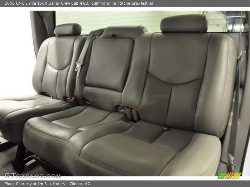 Summit White / Stone Gray leather 2006 GMC Sierra 1500 Denali Crew Cab 4WD