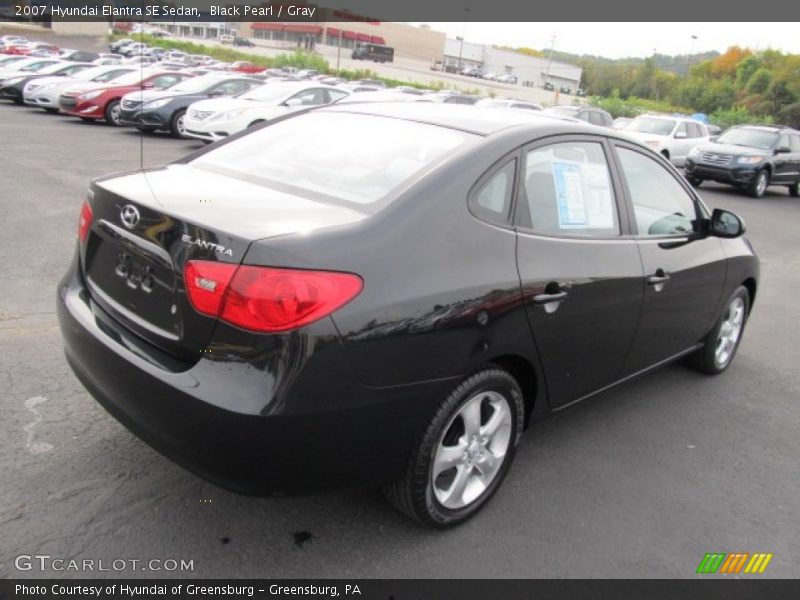 Black Pearl / Gray 2007 Hyundai Elantra SE Sedan