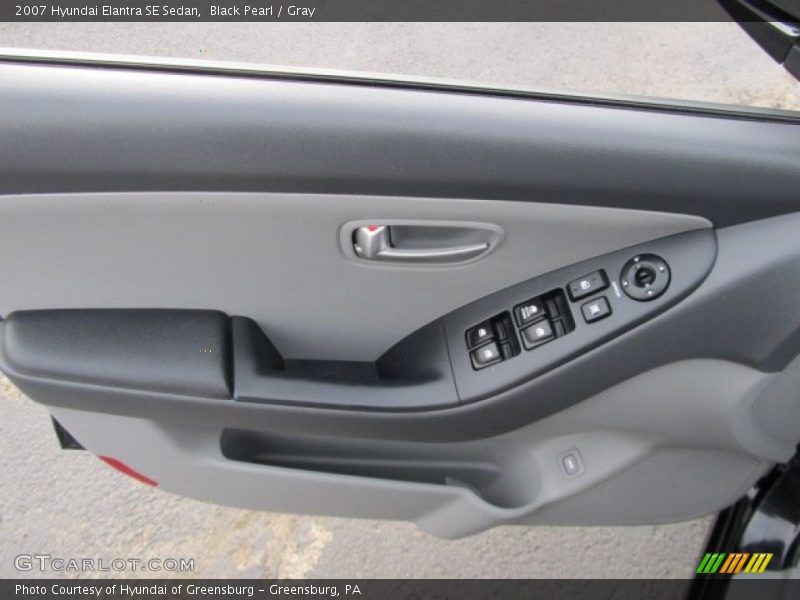 Black Pearl / Gray 2007 Hyundai Elantra SE Sedan