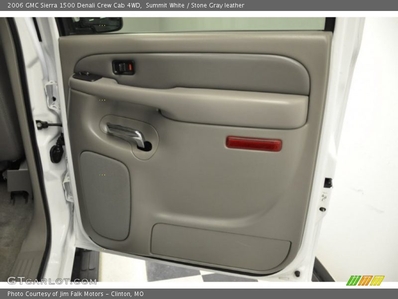 Summit White / Stone Gray leather 2006 GMC Sierra 1500 Denali Crew Cab 4WD