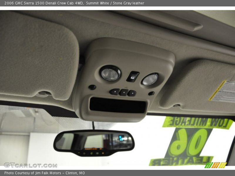 Summit White / Stone Gray leather 2006 GMC Sierra 1500 Denali Crew Cab 4WD