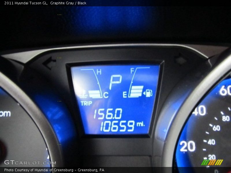 Graphite Gray / Black 2011 Hyundai Tucson GL