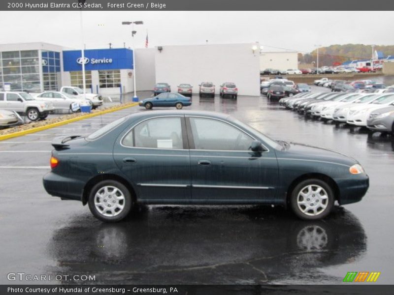 Forest Green / Beige 2000 Hyundai Elantra GLS Sedan