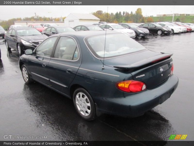 Forest Green / Beige 2000 Hyundai Elantra GLS Sedan