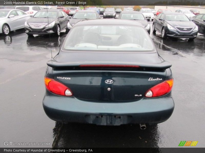 Forest Green / Beige 2000 Hyundai Elantra GLS Sedan