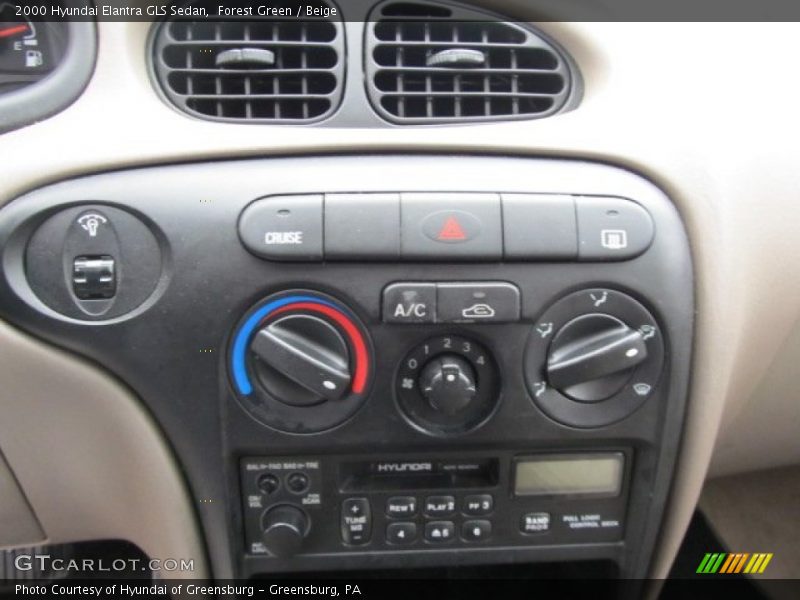 Forest Green / Beige 2000 Hyundai Elantra GLS Sedan