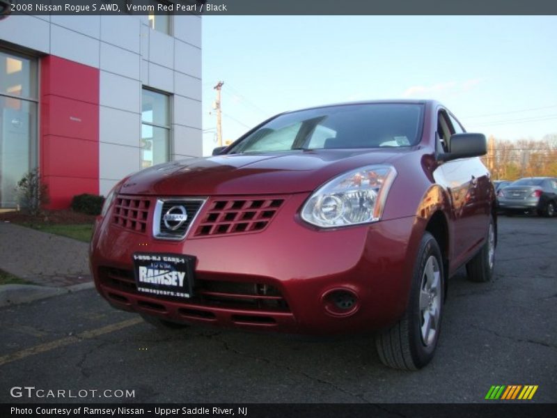 Venom Red Pearl / Black 2008 Nissan Rogue S AWD