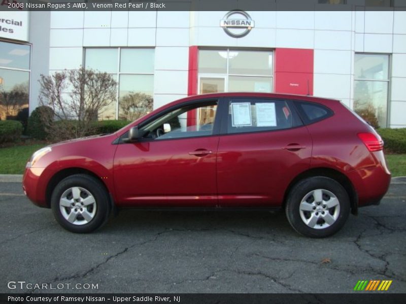 Venom Red Pearl / Black 2008 Nissan Rogue S AWD