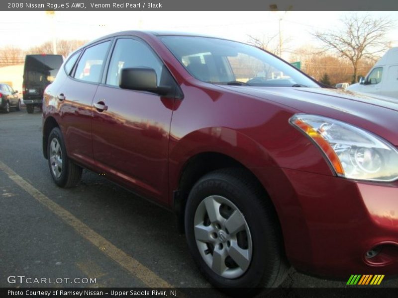 Venom Red Pearl / Black 2008 Nissan Rogue S AWD