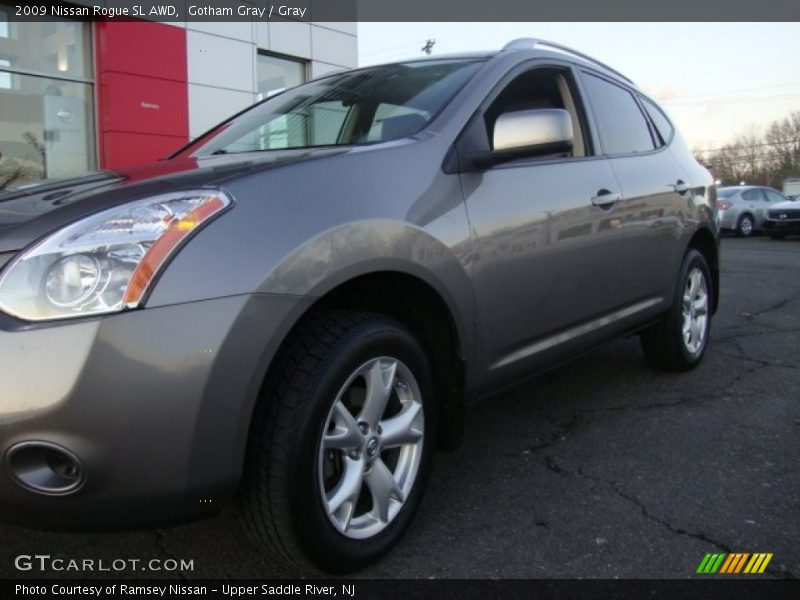 Gotham Gray / Gray 2009 Nissan Rogue SL AWD