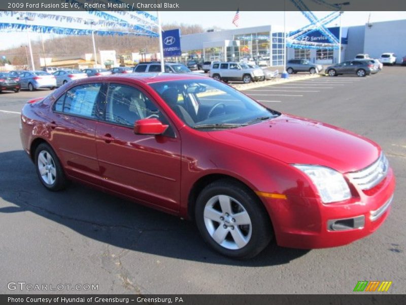 Redfire Metallic / Charcoal Black 2009 Ford Fusion SE V6