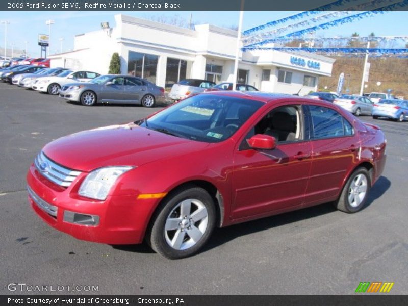 Redfire Metallic / Charcoal Black 2009 Ford Fusion SE V6