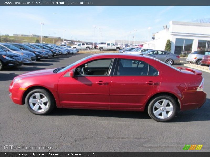 Redfire Metallic / Charcoal Black 2009 Ford Fusion SE V6