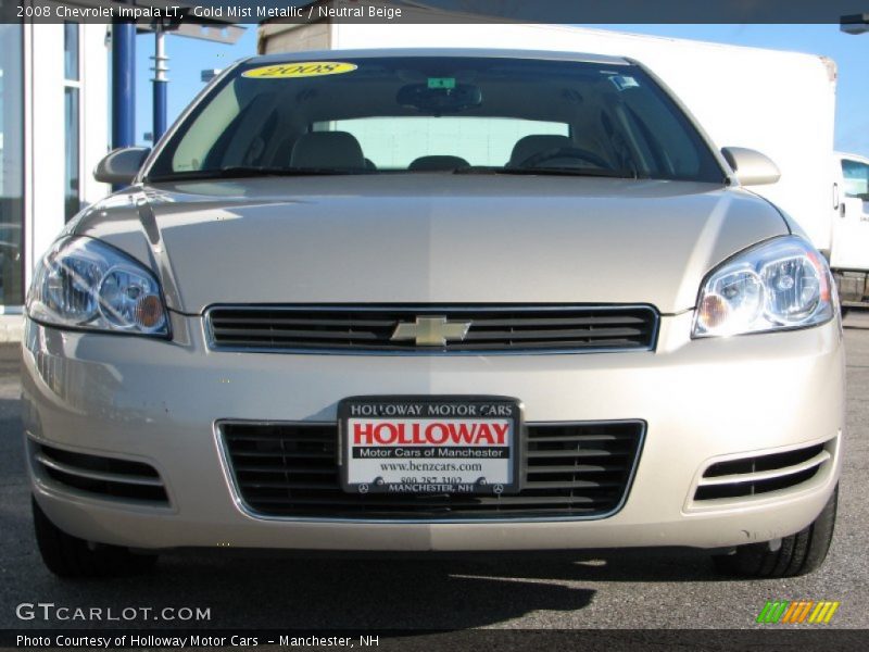 Gold Mist Metallic / Neutral Beige 2008 Chevrolet Impala LT