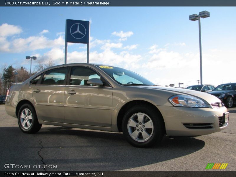 Gold Mist Metallic / Neutral Beige 2008 Chevrolet Impala LT