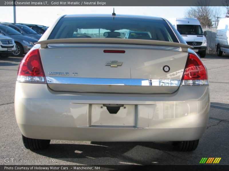 Gold Mist Metallic / Neutral Beige 2008 Chevrolet Impala LT