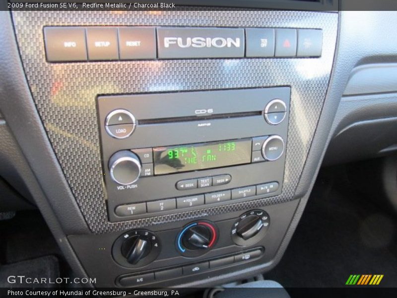 Redfire Metallic / Charcoal Black 2009 Ford Fusion SE V6