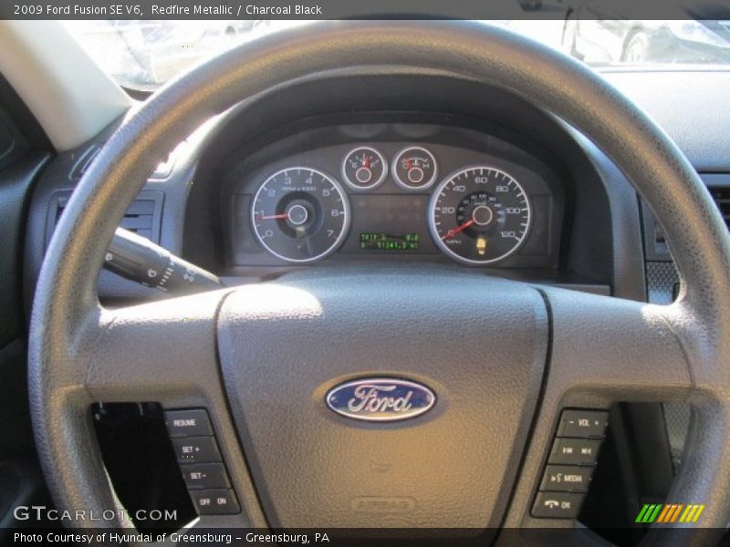 Redfire Metallic / Charcoal Black 2009 Ford Fusion SE V6