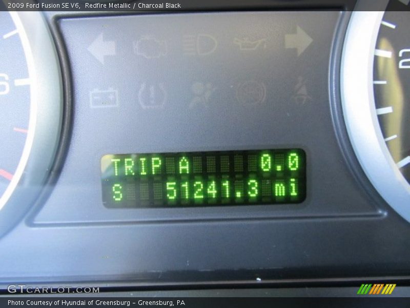 Redfire Metallic / Charcoal Black 2009 Ford Fusion SE V6