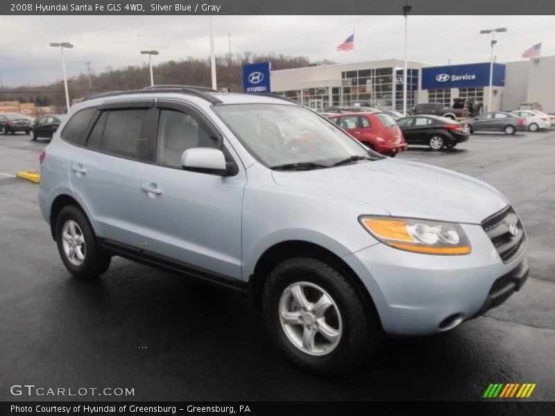 Silver Blue / Gray 2008 Hyundai Santa Fe GLS 4WD